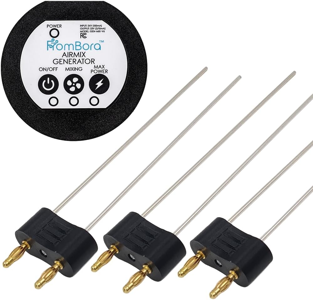 Kit générateur d'argent colloïdal AirMix + 3pc 12ga 6" paire d'argent de rechange