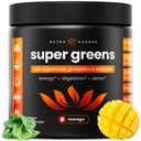 NutraChamps Super Greens Poudre Superfood Premium. 20+ Produits bio de légumes verts entiers.