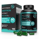 mastermedi Saffron Extract 88.5mg – Mood, Memory & Eye Health Support – 90 Vegan Capsules, 3-Month Supply – Pure Crocus Sativus Flower – Non-GMO, Gluten-Free, No Additives