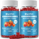 Gummies Ashwagandha pour les femmes et les hommes - Soutien immunitaire et énergie accrue - Suppléments Ashwagandha pour les hommes et les femmes - Saveur de fraise naturelle (120 comte)