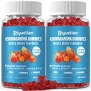 Gummies Ashwagandha pour les femmes et les hommes - Soutien immunitaire et énergie accrue - Suppléments Ashwagandha pour les hommes et les femmes - Saveur de fraise naturelle (120 comte)