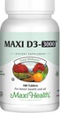 Maxi Santé Vitamine D3 3000 UI 75 mcg Supplément Vitamine D pour les os sains, les dents, le soutien immunitaire - Supplément VIT D3 Facile à avaler Non-OGM, Supplément pour les hommes et les femmes – Casher (180 comprimés)