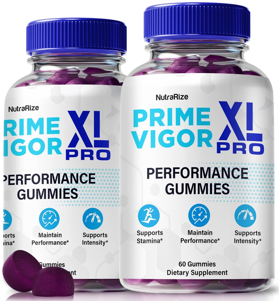 (2 Pack) Prime Vigor XL Pro Male Gummies, Official PrimeVigor XL Pro for Men, Premium Blend for Peak Performance, Energy & Stamina, Prime VigorXL Pro Support, PrimeVigorXL Pro ME (120 Gummies)