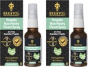 Abeille et vous vaporisateur de gorge de miel cru, extrait de propolis 100% pur, soutien immunitaire, gorge douloureuse et soulagement de la congestion, santé buccodentaire, antioxydants, naturel, kéto, paléo, sans gluten.