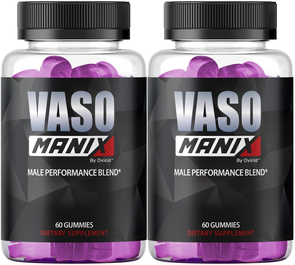(2 Pack) Vaso Manix Gummies - VasoManix Premium Gummys Advanced Formula Maximum Strength, Daily Support VasoManixGummies All Natural Vitamins for Overall Health & Wellness, 120 Gummies for 2 Months