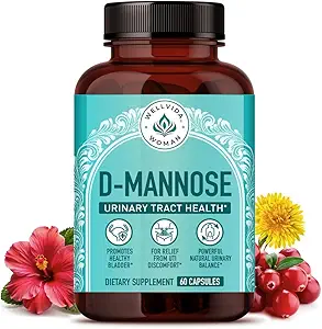 Natural D Mannose 1000mg Capsules de l'antioxydant-rich supplément de canneberge avec Hibiscus et Dandelion.