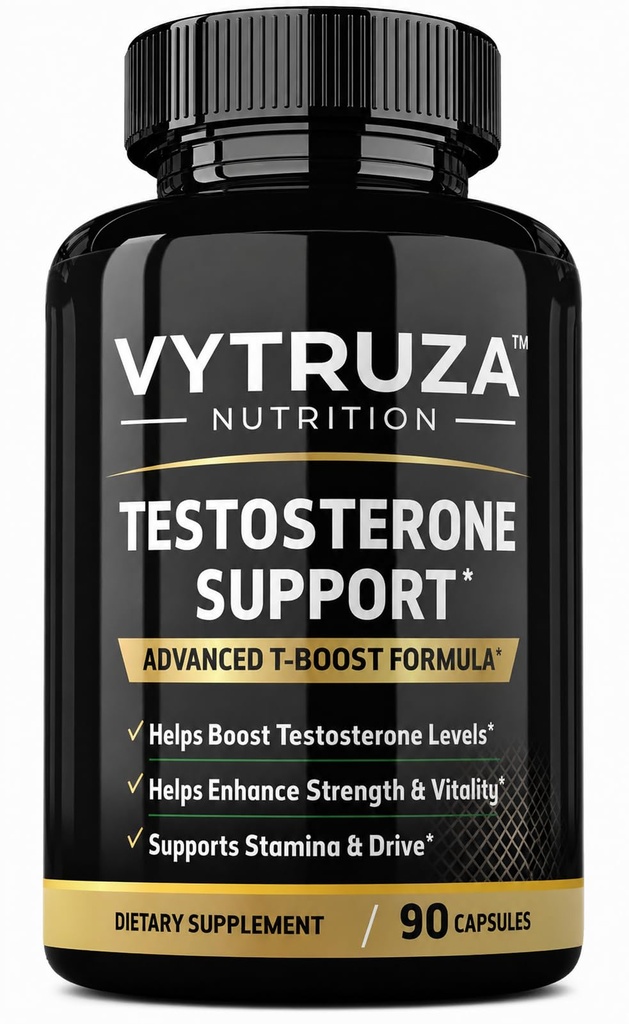 Testosterone Supplement for Men - Advanced T-Boost Formula for Energy, Strength, Stamina* - Natural Testosterone Booster for Men Muscle Growth Support* - 90 Capsules