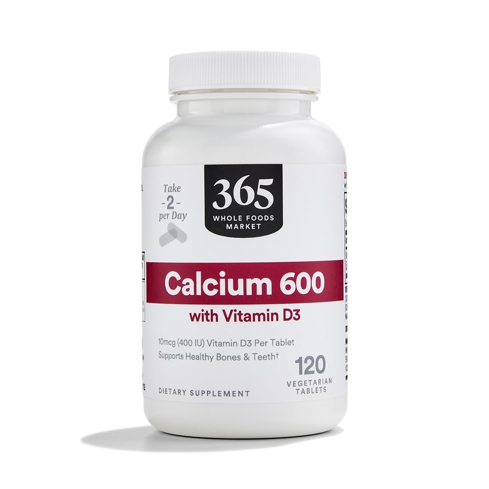 365 by Whole Foods Market, Calcium with Vitamin D3, 120 Vegetarian Tablets, 60-Day Supply