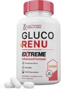 Gluco Renu Extreme 1295MG Glyco Support Pills Advacned Formula Gluo Renew Glycogen Support Formulé avec le curcuma Berberine Resveratrol Ail Bitter Melon Lait Thistle 60 Capsules