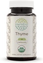 HerbEra Thyme USDA Organic 60 Capsules de supplément naturel à base de plantes.
