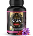 GOLDEN SAFFRON - Supplément d'extrait de GABA + Safran - Supplément unique et puissant non-OGM pour promouvoir la relaxation, le sommeil reposant et le soutien de l'humeur - Fabriqué aux États-Unis sans sucre ajouté