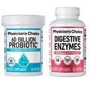 CHOIX du physicien - Bundle de santé optimale Gut : 60 milliards de probiotiques + enzymes digestives pour le confort digestif et le soutien immunitaire