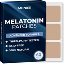 MONIER Melatonin Sleep Patches for Adults Extra Strength | Easy-to-Apply Sleep Patch with Valerian | Relax & Wake Up Refreshed | Long-Lasting Night Comfort for Men & Women | 60 Patches