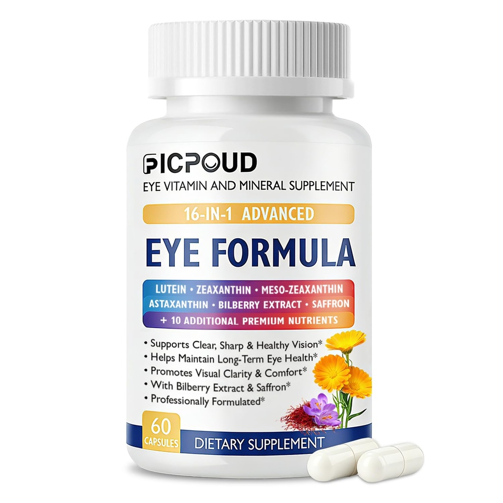 Advanced Eye Formula, 16-in-1 Eye Vitamins, Lutein & Zeaxanthin