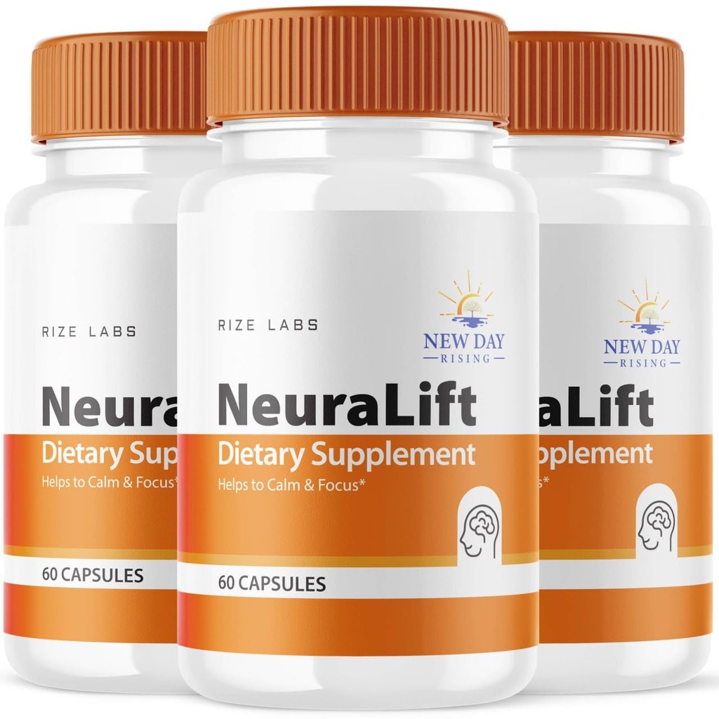 Neuralift Supplement, Neuralift Organic Memory Supporting Formula, Neuralift to Reduce the Negative Effects of Brain Fog, Neuralift Used to Boost Memory (180 Capsules) (Pack of 3)