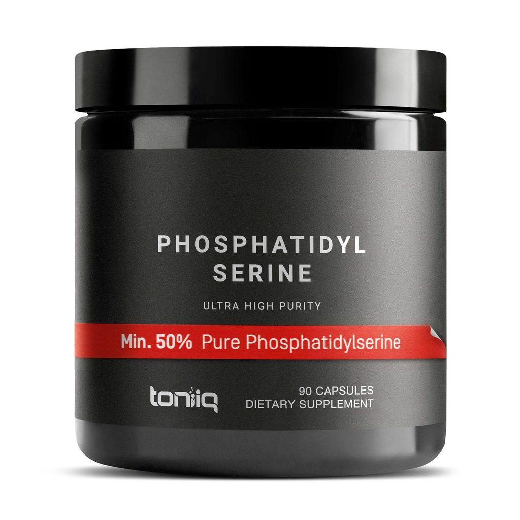 Toniiq Phosphatidylserine - 400mg Formula - World’s First 50% Purity - Highest Purity in the US - Soy Free Phosphatidylserine Supplement - 90 Veggie Capsules