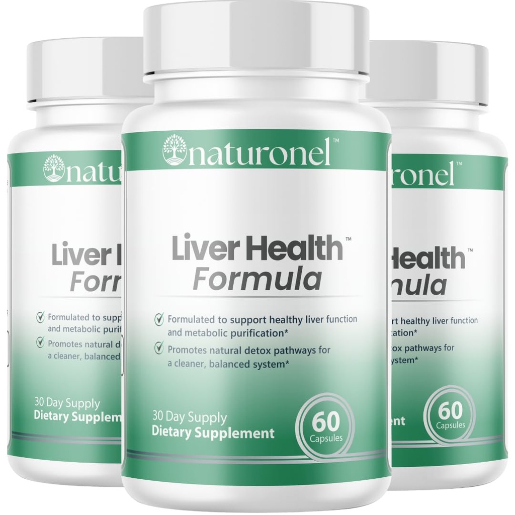 Liver Health Formula (3 Pack) Daily Liver Support with Milk Thistle, Beetroot, Artichoke, Dandelion, Chicory, Yarrow, Jujube I Advanced Dietary Supplement | Non-GMO, Made in USA, GMP Certified