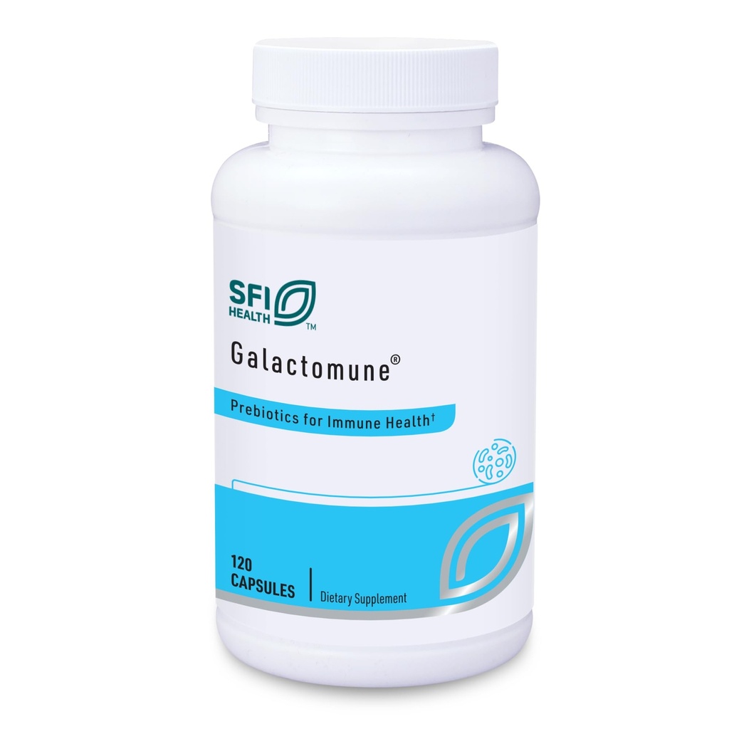 Klaire Labs SFI Health Galactomune - Prebiotic Blend with Beta-Glucan & Galactooligosaccharides for Immune Support, Soy & Gluten-Free (120 Capsules)