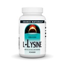 Source Naturals La poudre sans L-Lysine - supplément acide aminé supporte la formation d'énergie et le collagène* - 100 grammes