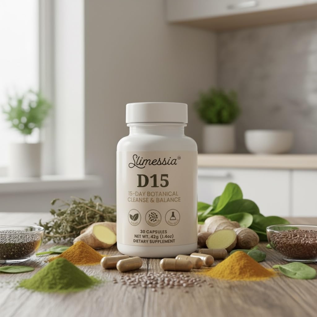 D15, 15-Day Botanical Cleanse and Balance Supplement, 30 Capsules, GMO-Free