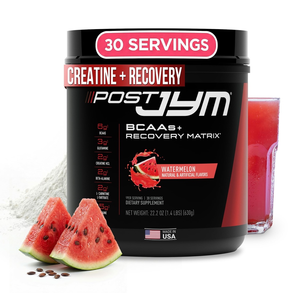 Post JYM Active Matrix - Post-Workout with BCAA's, Glutamine, Creatine HCL, Beta-Alanine, and More | JYM Supplement Science | Watermelon, 30 Servings