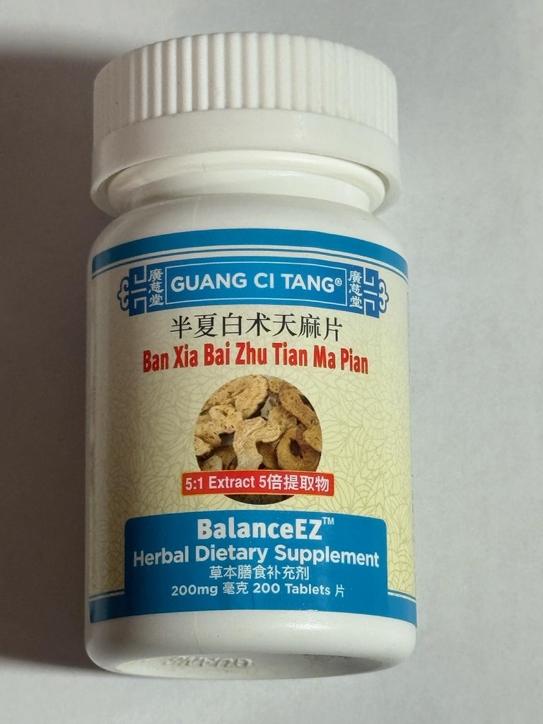 Ban Xia Bai Zhu Tian Ma Pian - Formerly Vertigoff - ( BalanceEz ) - 3 Bottles of 200 Pills