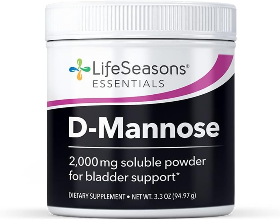 LifeSeasons D-Mannose Powder - Fast-Acting UTI Relief - Urinary Tract Health Supplement - Supports Healthy Levels of Microflora & Eases Bladder Discomfort - 45 Servings