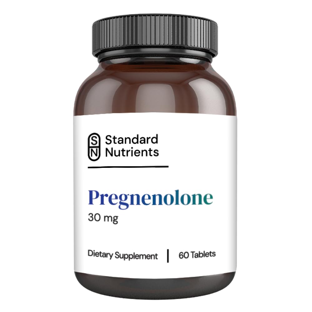 Pregnenolone 30 mg - Hormone Support - Memory Support & Brain Supplement - Gluten Free & Non-Dairy - 60 Tablets