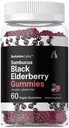 Horbaach Sambucus Black Elderberry Gummies | 60 Count | with Zinc and Vitamin C | Vegan, Non-GMO, Gluten Free Extract for Adults | Berry Flavor | by Berkshire Labs
