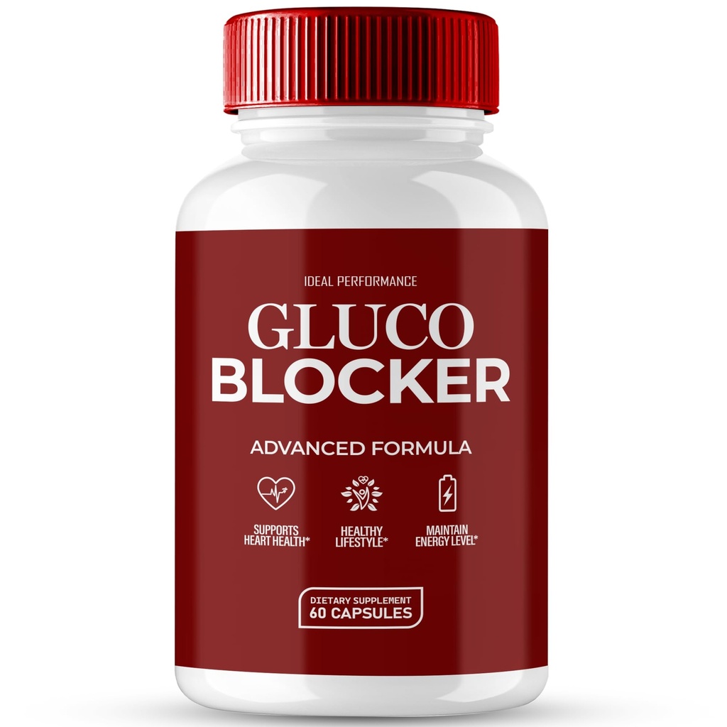 Gluco Blocker Capsules, GlucoBlocker Overall Health Supplement Pills - Maximum Strength, Gluco Blocker Caps All Natural Formula Pills, GlucoBlocker Advanced Health Support Reviews (60 Capsules)