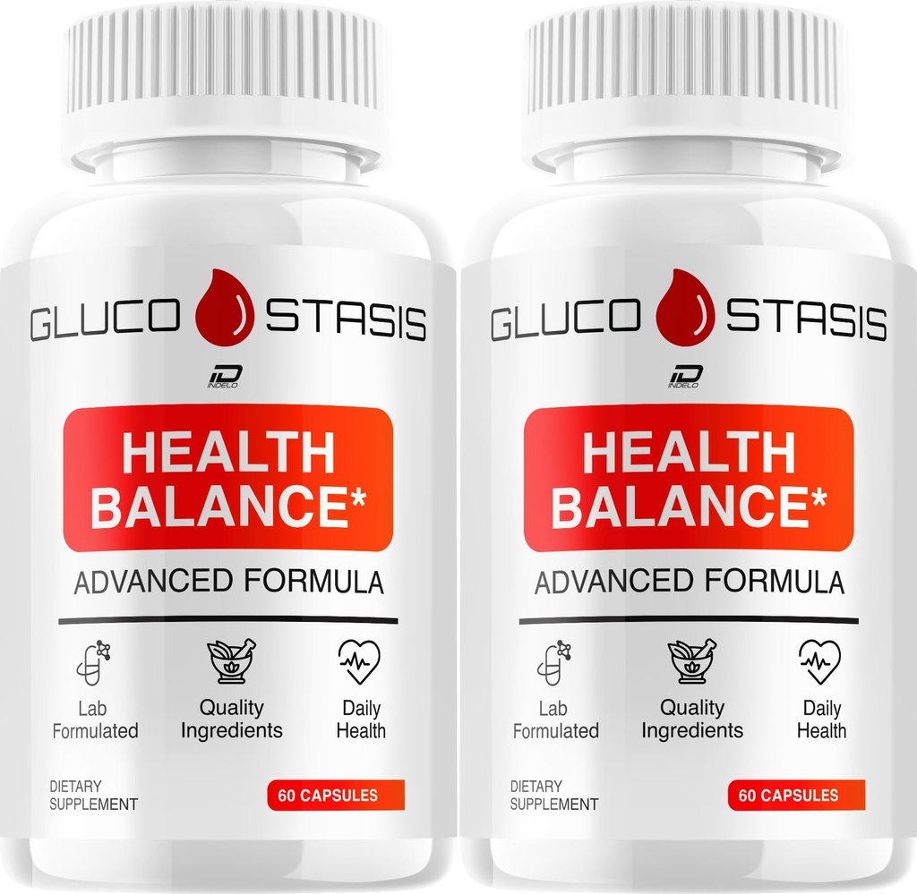 Gluco Stasis Capsules – GlucoStasis Natural Blend Daily Health Supplement (2 Pack - 120 Capsules)