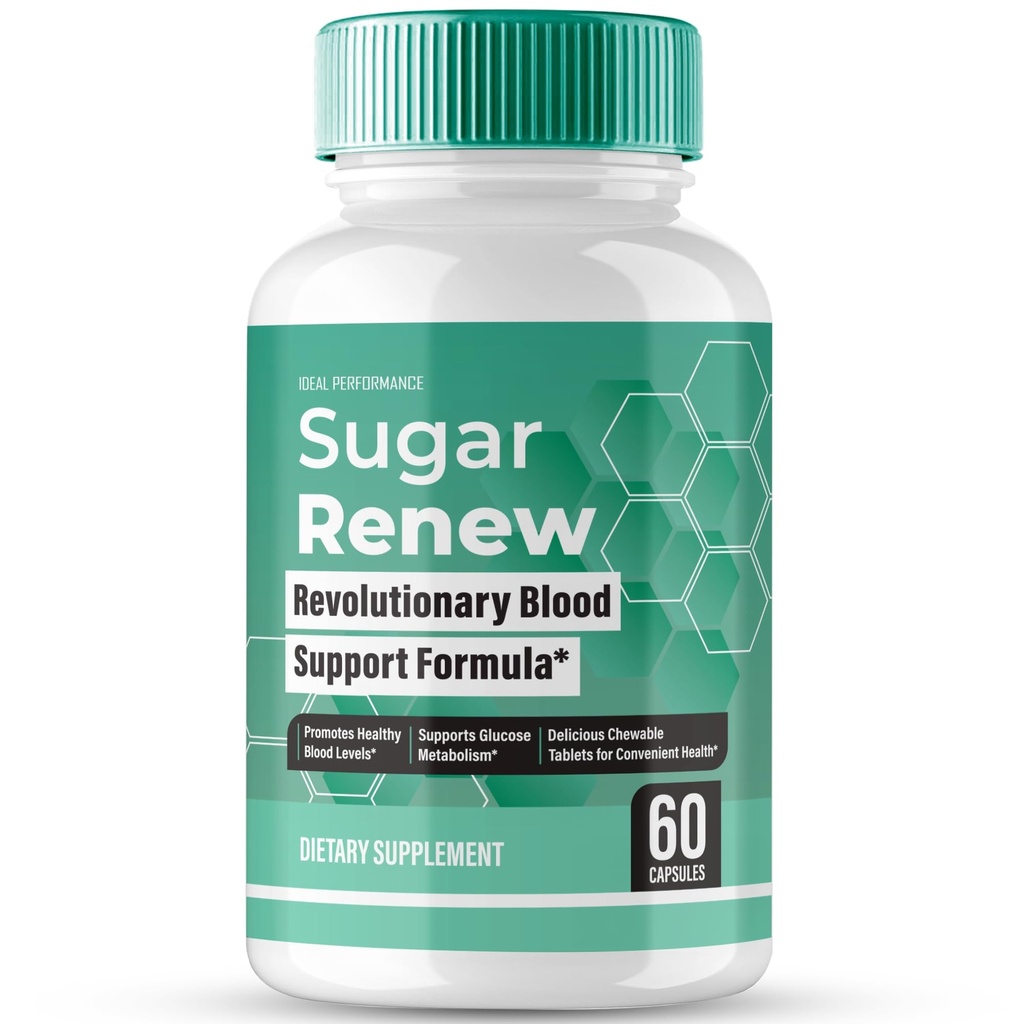 Sugar Renew Capsules, Sugar Renew Overall Health and Wellness Supplement Pills - Maximum Strength, SugarRenew Caps All Natural Formula Pills, SugarRenew Advanced Health Support Reviews (60 Capsules)