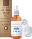 Gel d'argent colloïdal pur 40 PPM • 100% naturel et seulement 3 ingrédients • texture optimale et absorption (meilleure que les crèmes) • verre ambré et pompe ultra-pratique • Ebook inclus • Institut Katharos