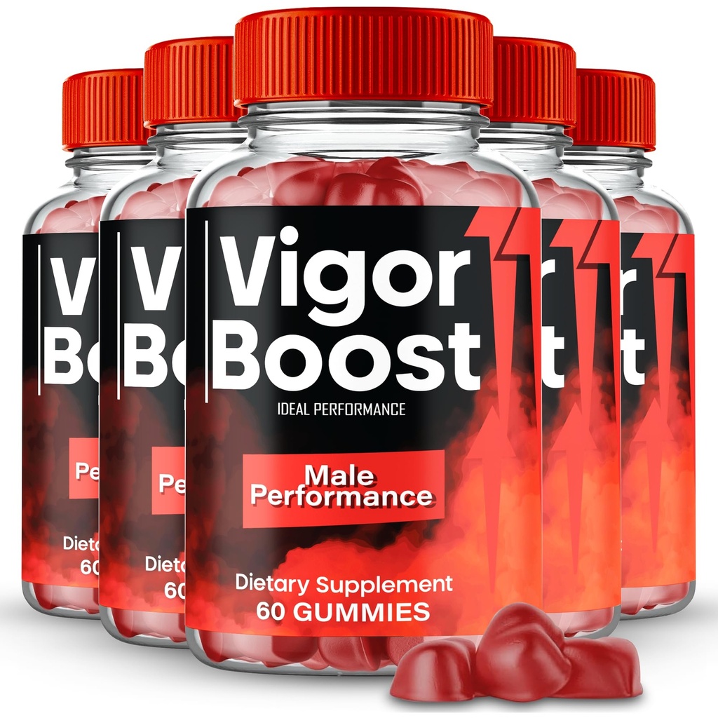 Vigor Boost Gummies, Official VigorBoost Supplement Gummy for Men - Maximum Strength Performance, All Natural Support for Overall Health & Wellness, Advanced Vigor Boost Health Reviews (5 Pack)