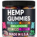 Hemp Gummies for Sleep, Calm Relaxing Night Support, Hempseed Oil Gummy Bear Candy Edibles-Peace and Relaxation-Made in USA-96 Bears