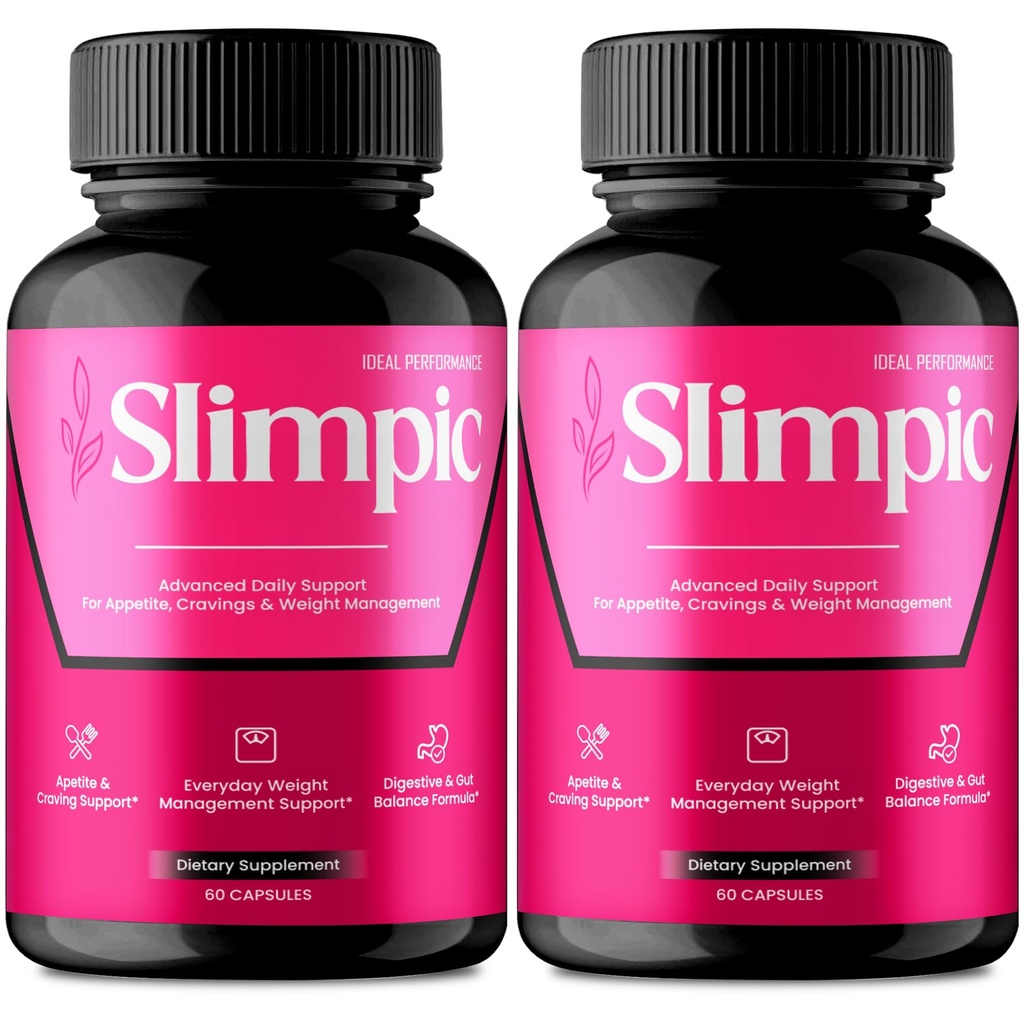 Slimpic Capsules, Official Slimpic Supplement Pills - Maximum Strength, All Natural Ingredients, Advanced Formula for Overall Health & Wellness Support for Healthy Lifestyle Reviews (2 Pack)
