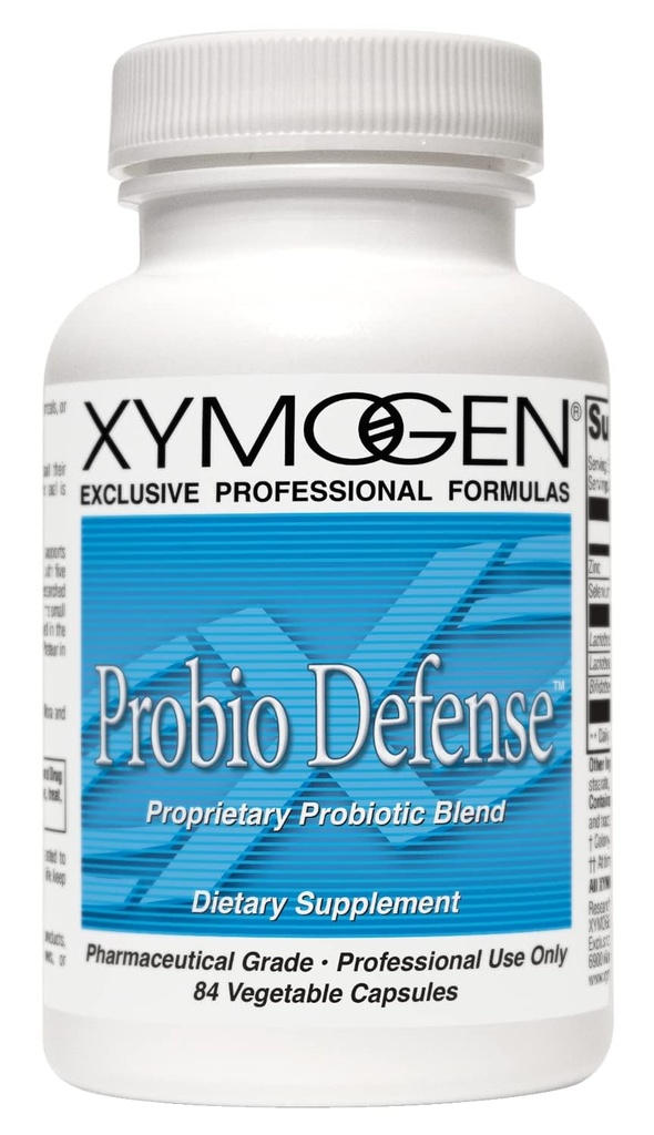 XYMOGEN Probio Defense - Daily Probiotic Blend for GI Balance Support - Immune & Gut Health Aid - 10 Billion CFU - Lactobacillus Rhamnosus, Zinc & Selenium - Gluten-Free & Non-GMO - 84 Capsules