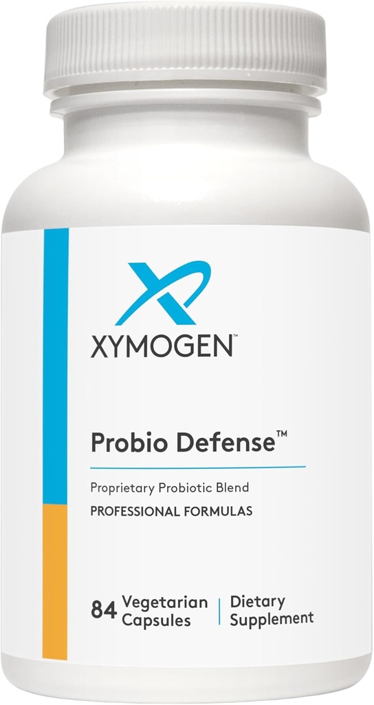 XYMOGEN Probio Defense - Pobiotiques pour la santé digestive - Probiotique quotidien avec Lactobacillus Rhamnosus Probiotic - Suppléments nutritionnels digestifs - Probiotiques sans lait (84 capsules)