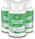 Multi Collagen Protein Peptides Supplément Capsules - 1800mg Collagen Complex Types I, II, III, V, X - Soutien articulaire, Cheveux sains, peau, ongles, vitamines de beauté, 100% naturel, non-OGM 270ct (3)