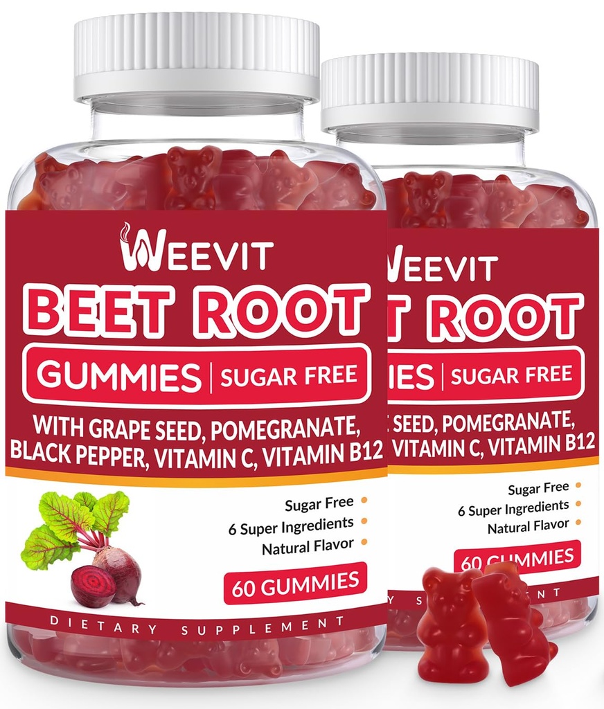 Gommies de racines de betteraves, supplément d'oxyde nitrique pour les hommes Femmes
