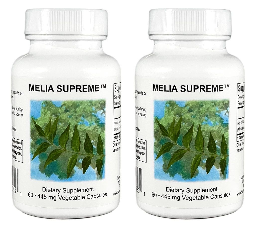 Supreme Nutrition Melia Supreme, 60 gélules de Neem Leaf en poudre pure (paquet de 2)