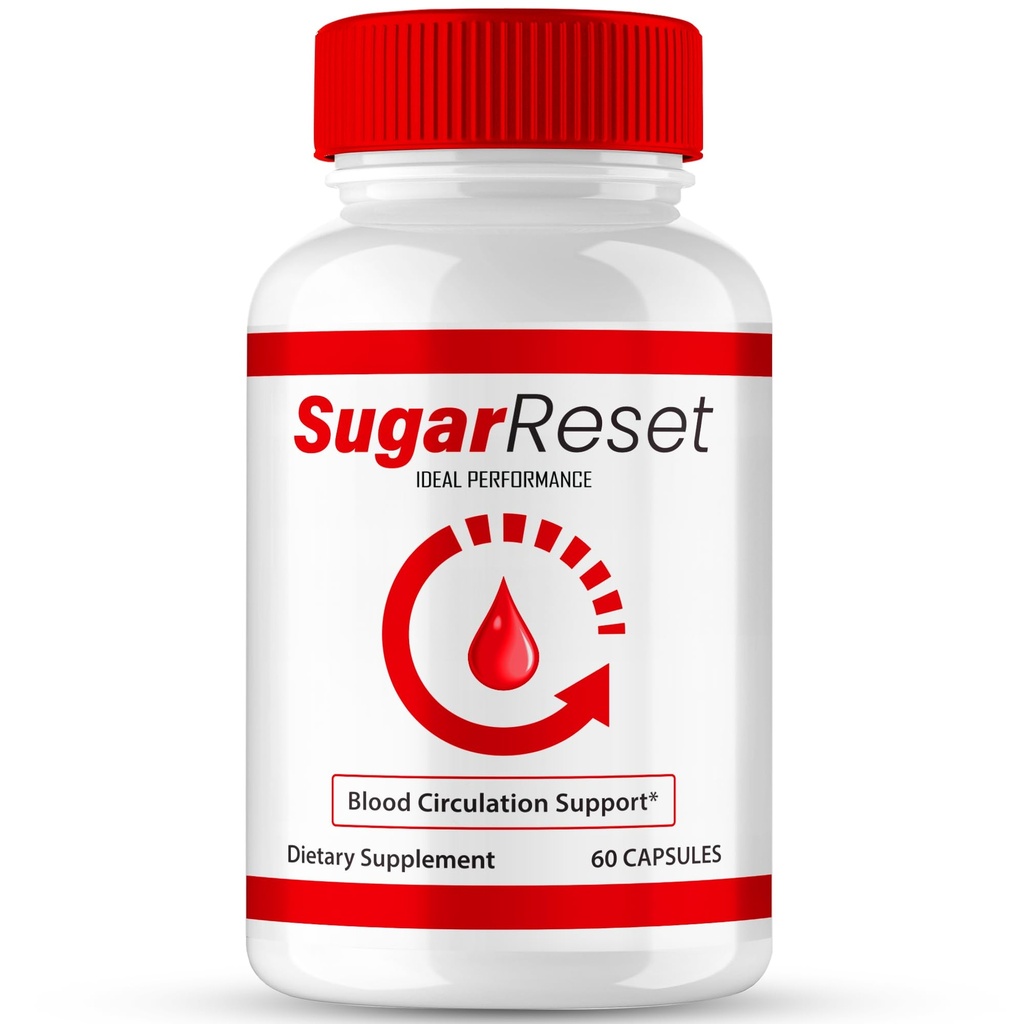 Sugar Reset Capsules, Official Sugar Reset Advanced Blood Formula Supplement Pills - Extra Strength, All Natural Healthy Circulation & Stable Levels, Advanced Sugar Reset Health Reviews (60 Capsules)