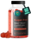 Gummies de racines de betterave sans sucre- Vitamine C & B9- Mémoire et focus Chews- Oxyde nitrique - Supplément de betterave énergétique- 90 Chews de betterave biologique pour hommes et femmes