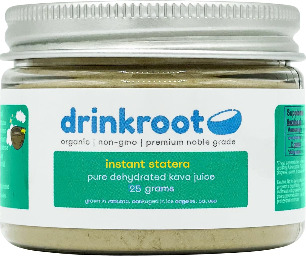 Instant Statera Vanuatu Kava - Jus de kava bio déshydraté pur de l'île 25g, 0,88 Ounce (paquet de 1)