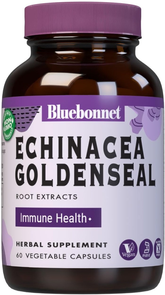 BlueBonnet Echinacea Goldenseal Root Extract Supplement, 60 Count