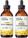 Teinture de pollen de pin sauvage et biologique 4 fl oz & Maca Ashwagandha Teinture 4 fl oz