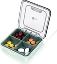 Daily Pill Organizer Vitamine Planner Portable Medicine Box, Compartiments de voyage Pill Organizer Box, preuve d'humidité petit cas de pilule pour la purse de poche Daily Pill Holder Container for Medicine Vitamine