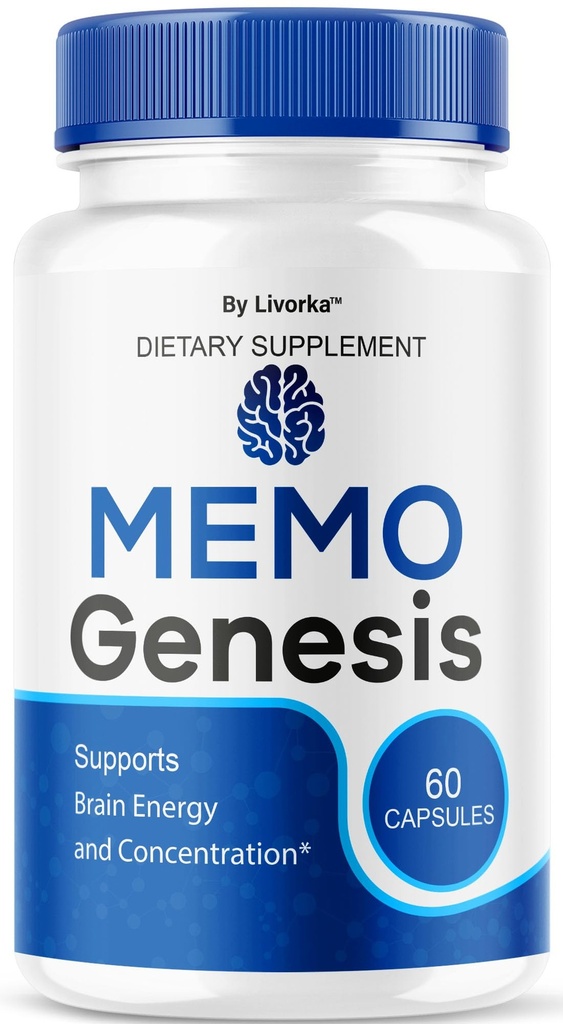 Memo Genesis Capsules - Original MemoGenesis Brain Health Daily Support Pills Natural Advanced Formula Cognitive Health & Function to Help Maintain Clarity Focus, 60 Capsules for 1 Month