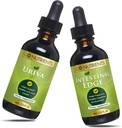 Go Nutrients Uriva & Intestinal Edge.com Supplément digestif avec la coque de noyer noir, Peel orange, Fleur de lavande, Racine de Gentian, Boud à cosse, Feuille de wormwood/stem, Non-OGM, Sans soja - 60mL (2 oz.)