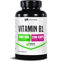 Santé Vitamine B1 (Thiamine) 500mg 200 Capsules végétaliennes , Extra Strength High Potency Supplement , supporte l'énergie et le système nerveux , non-OGM , sans gluten , Fabriqué aux États-Unis